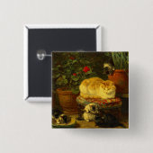 Kätzchen beim Spielen Button (Vorne & Hinten)