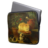 Kätzchen beim Spielen Laptopschutzhülle (Vorderseite Links)