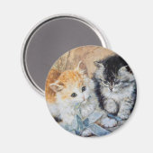 Kätzchen beim Spielen Magnet (Vorderseite/Rückseite)