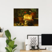 Kätzchen beim Spielen Poster (Heimbüro)
