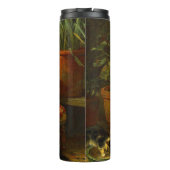 Kätzchen beim Spielen Thermosbecher (Rückseite)