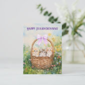 Kätzchen beim Überqueren - Postkarte (Stehend Vorderseite)