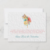 *~* Kätzchen-Buchstabe-PastellBabyparty danken Dankeskarte (Rückseite)