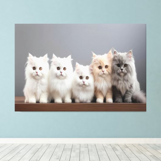 Kätzchen Canvas Print Picture 2 Leinwanddruck (Insitu (Holzboden))