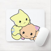 Kätzchen Cartoon Schnurrkatzen niedlich Mousepad (Mit Mouse)