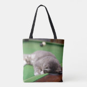 Kätzchen, das Pool spielt Tasche (Rückseite)