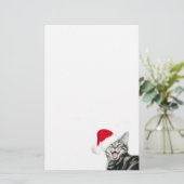 Kätzchen der frohen Weihnachten Briefpapier (Stehend Vorderseite)