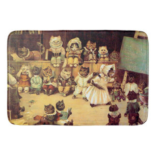 Kätzchen der Schule einer Katze, Louis Wain Badematte