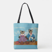 Kätzchen, die am Strand spielen Tasche (Rückseite)