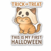 Kätzchen, die eine Maske trägt, die für sein erste Aufkleber (Vorderseite)