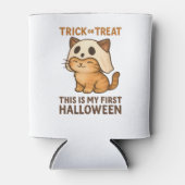 Kätzchen, die eine Maske trägt, die für sein erste Dosenkühler (Vorderseite)