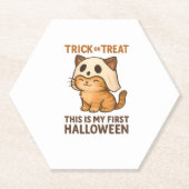 Kätzchen, die eine Maske trägt, die für sein erste Untersetzer (Vorderseite)