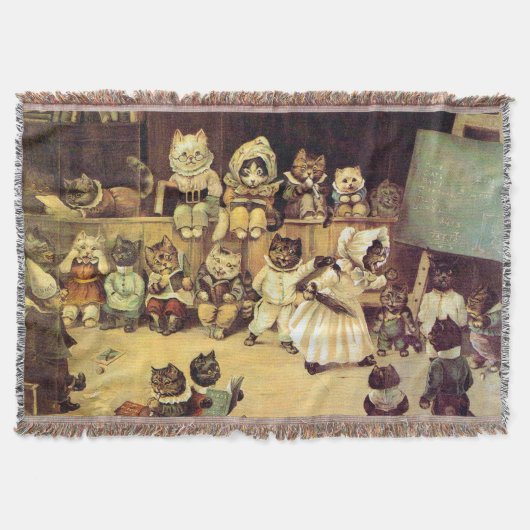 Kätzchen einer Katze-Schule, Louis Wain Decke (Vorderseite)