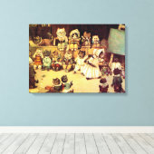 Kätzchen einer Katze-Schule, Louis Wain Leinwanddruck (Insitu (Holzboden))