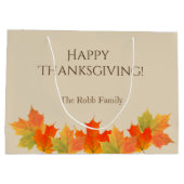 Kätzchen-Erntedank-große Geschenk-Tasche Große Geschenktüte (Rückseite)