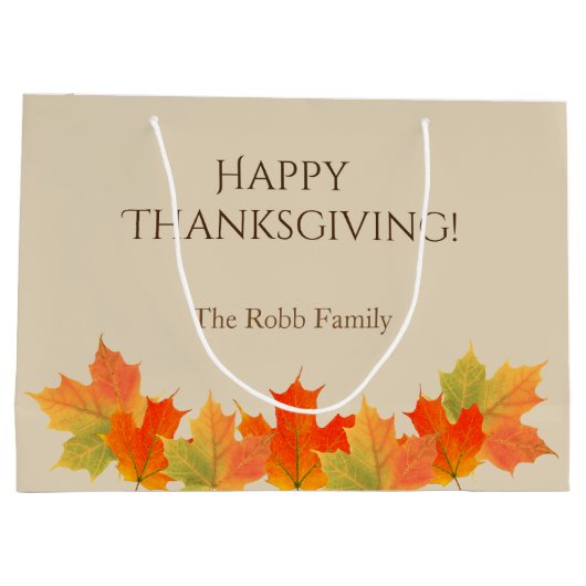 Kätzchen-Erntedank-große Geschenk-Tasche Große Geschenktüte (Rückseite)