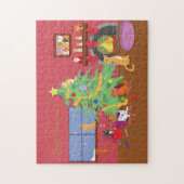 Kätzchen Erste Weihnacht Puzzle (Vertikal)