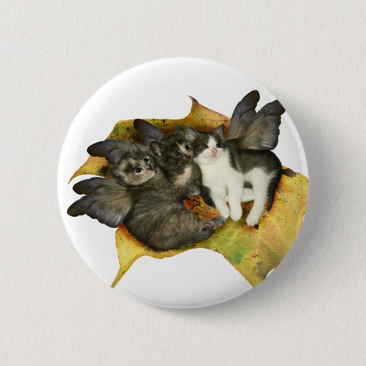 Kätzchen-Fee-Knopf Button (Vorderseite)