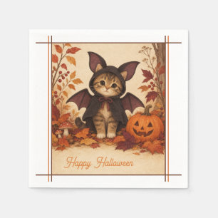 Kätzchen-Fledermaus-Kostüm Halloween-Party-Serviet Serviette