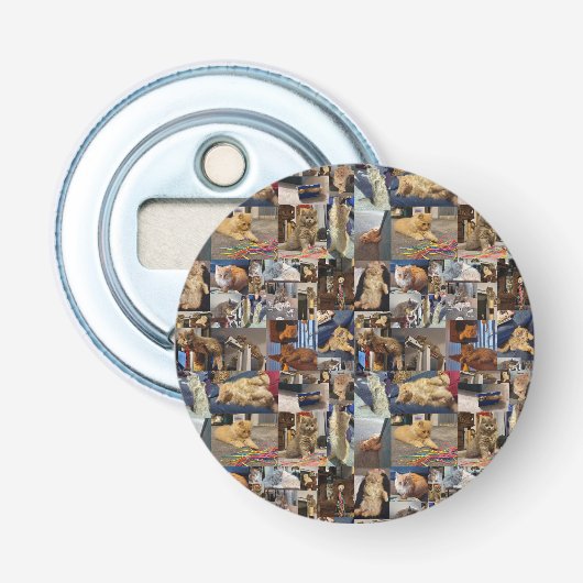 Kätzchen-Foto-Collage, Flaschenöffner (Vorderseite)
