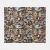 Kätzchen-Foto-Collage, Fleecedecke (Vorderseite (Horizontal))