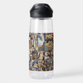 Kätzchen-Foto-Collage, Trinkflasche (Rückseite)