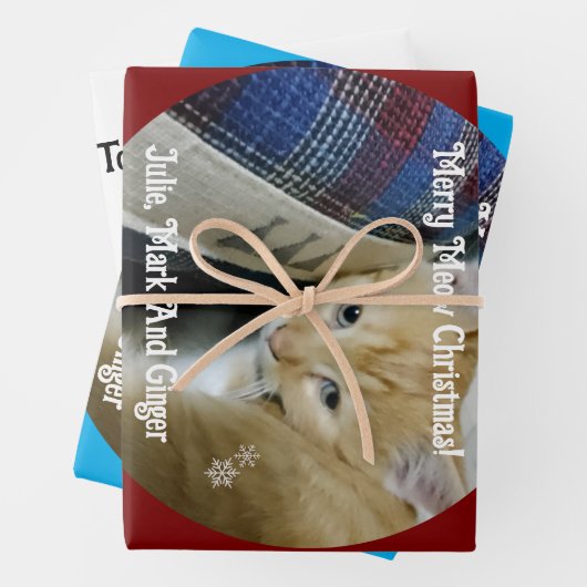 Kätzchen-Foto-Text-Name, ersetzen, Geschenkpapier Set (Beispiel)