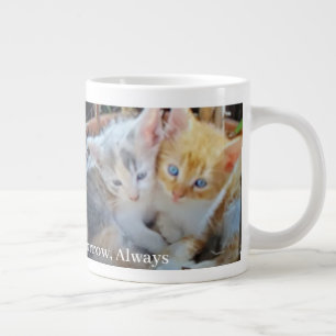 Kätzchen-Foto-Zitat Jumbo-Tasse