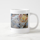 Kätzchen-Foto-Zitat Jumbo-Tasse (Rechts)
