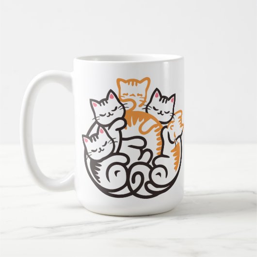 Kätzchen Funny Niedlich Cat Lover Kaffeetasse (Links)