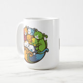 Kätzchen Funny Niedlich Cat Lover Kaffeetasse (Vorderseite Links)