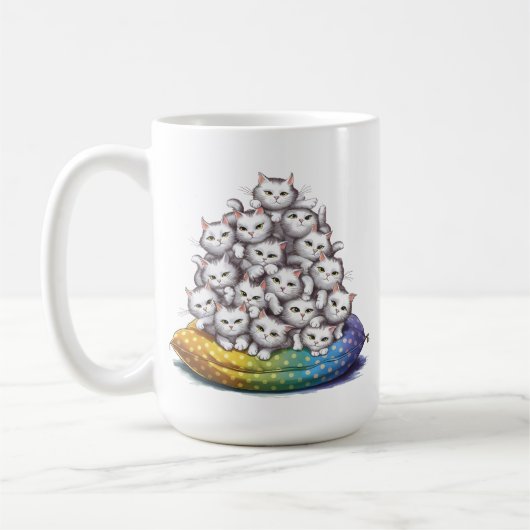 Kätzchen Funny Niedlich Cat Lover Kaffeetasse (Links)