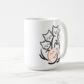 Kätzchen Funny Niedlich Cat Lover Kaffeetasse (VorderseiteRechts)