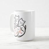 Kätzchen Funny Niedlich Cat Lover Kaffeetasse (Vorderseite Links)