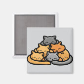 Kätzchen Funny Niedlich Cat Lover Magnet (Vorderseite/Rückseite)