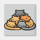 Kätzchen Funny Niedlich Cat Lover Magnet (Vorne)