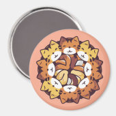 Kätzchen Funny Niedlich Cat Lover Magnet (Vorderseite/Rückseite)