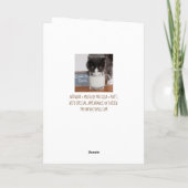 Kätzchen für Santa Feiertagskarte (Rückseite)