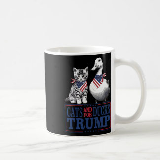 Kätzchen für Trump 2024 Katzen und Enten für Trump Kaffeetasse