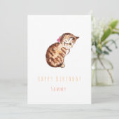 Kätzchen Geburtstagskarte Einladung (Stehend Vorderseite)