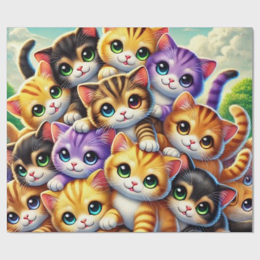 Kätzchen Geschenkpapier (Flach)