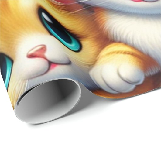 Kätzchen Geschenkpapier (Rolleneckpunkt)