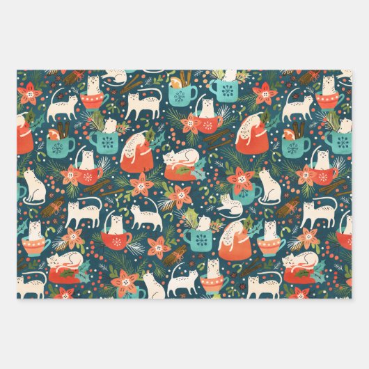 Kätzchen Geschenkpapier Set (Vorderseite)