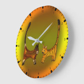 Kätzchen Große Wanduhr (Winkel)