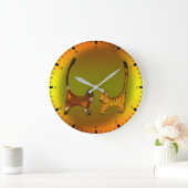 Kätzchen Große Wanduhr (Zuhause)