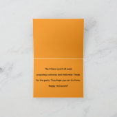 Kätzchen Halloween-Party Karte (Innenseite)