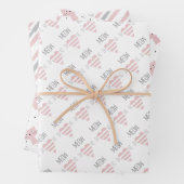 Kätzchen Herz und Streifen Geschenkpapier Set (Beispiel)