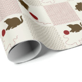 Kätzchen Hintergrund Geschenkpapier (Rolleneckpunkt)