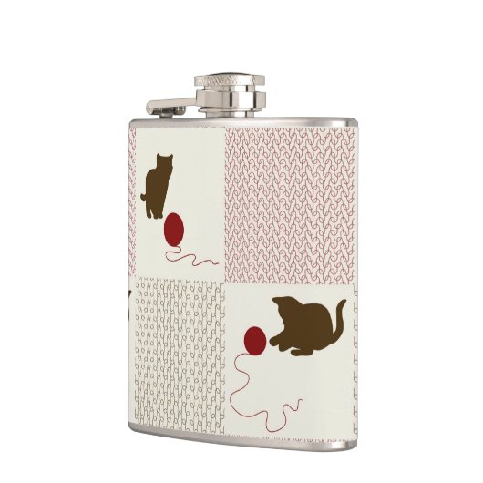 Kätzchen-Hintergründe Flachmann (Links)