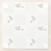 Kätzchen-Hintergründe Glasuntersetzer (Rückseite)